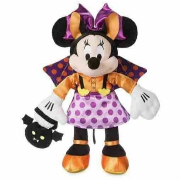 Disney Store Minnie Mouse Halloween Bat Plush - Picture 1 of 7